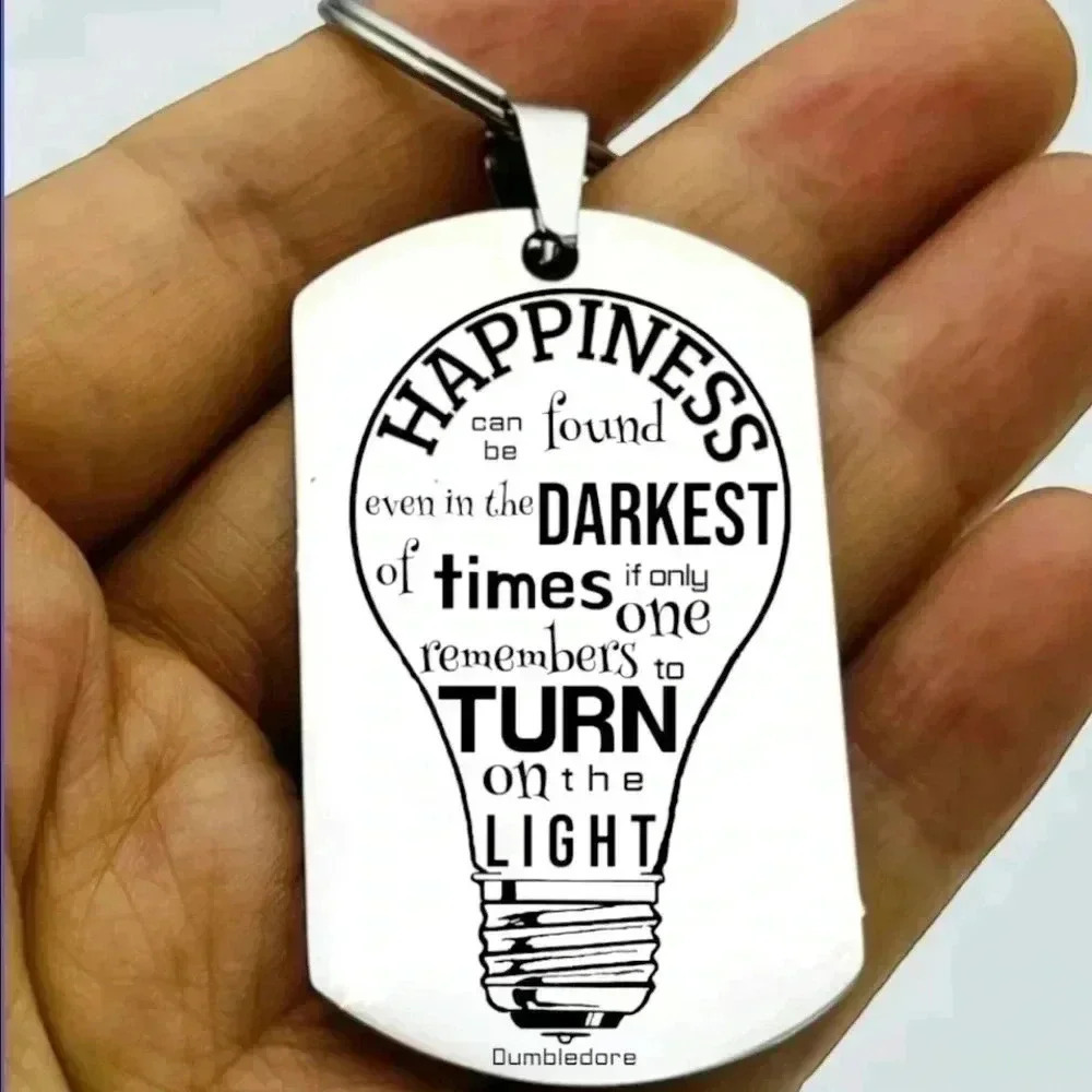 Harry potter inspiration quote dark light Hot Keychain